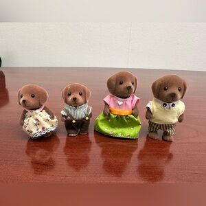 Calico Critters Chocolate brown Labrador family set of 4